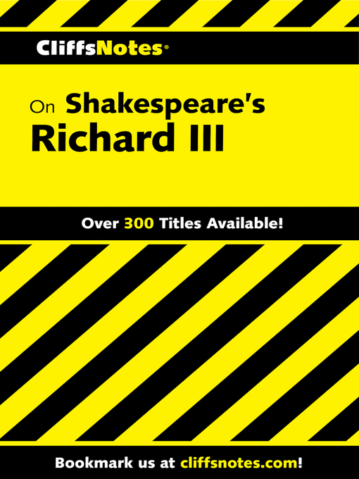 Cover image for CliffsNotes on Shakespeare's Richard III